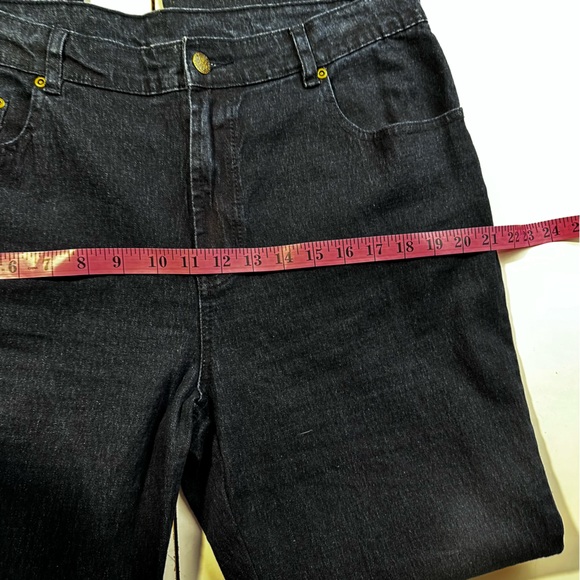 DG2 By Diane Gilman Vintage Y2K Retro High Rise Flare Bling Stud Jeweled Jean 14 - Picture 14 of 14